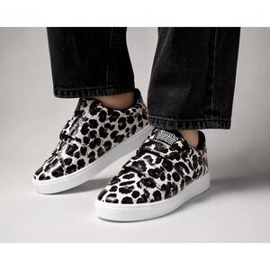 Goats Leopard Print Triple Strap Sneakers Womens Size 6.5 Pink Black